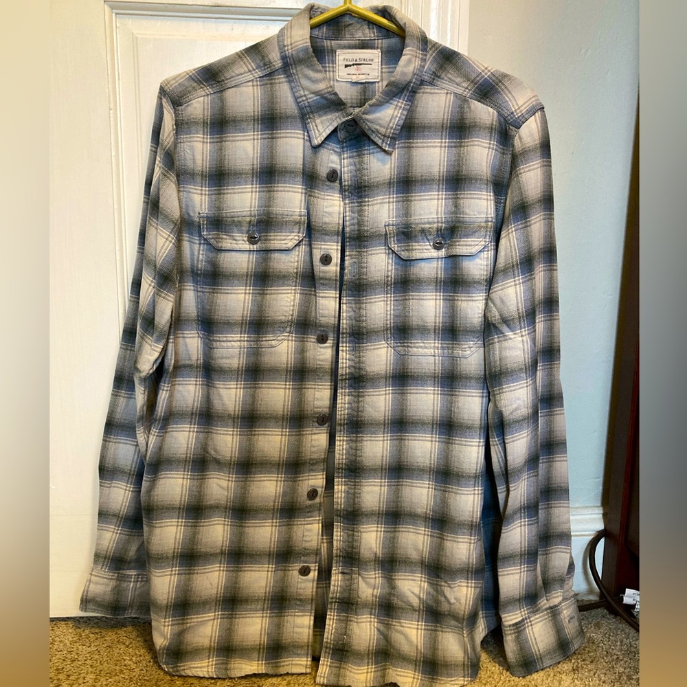 Men’s Flannel, Blue, Size Medium